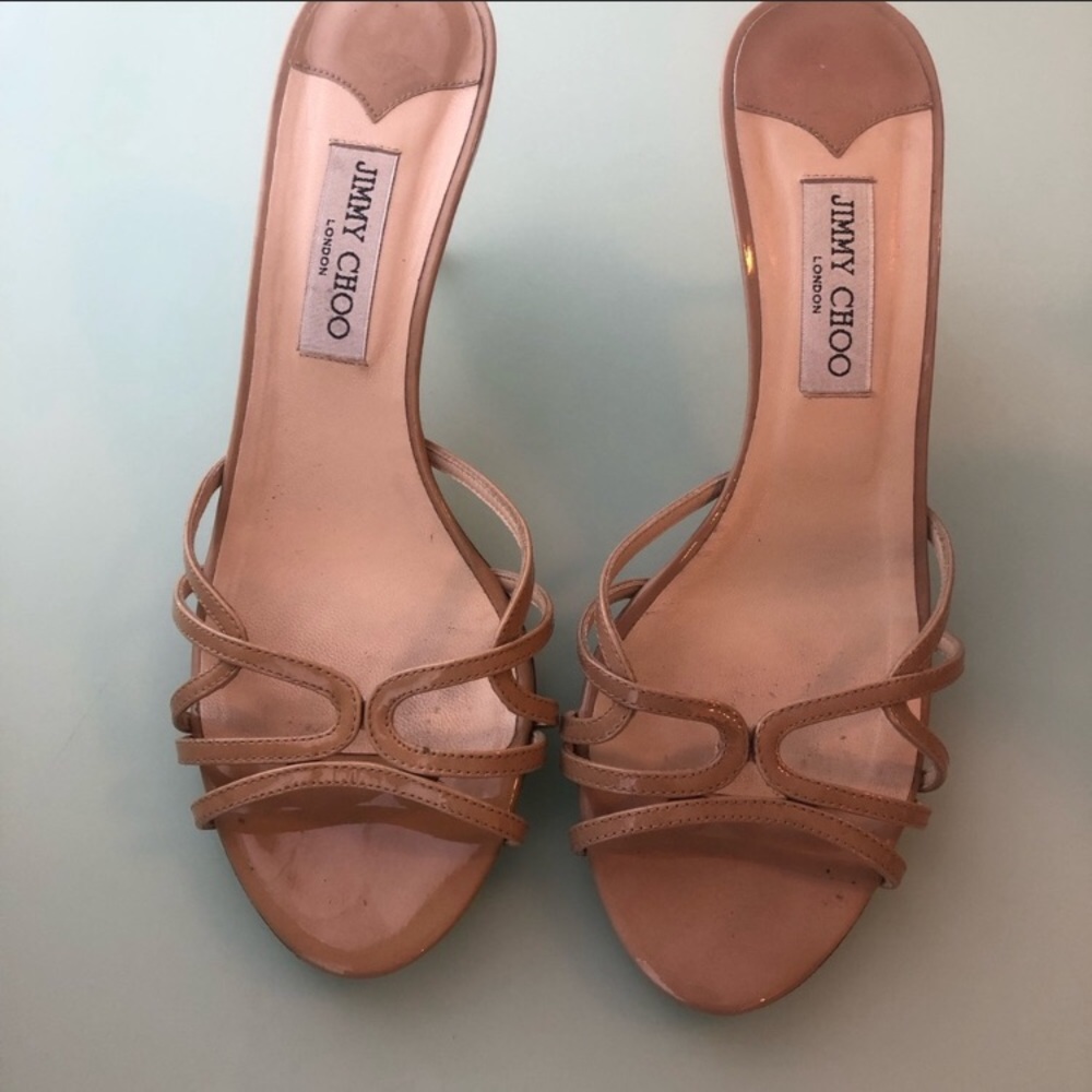 🔥🔥Jimmy Choo Tan Leather Mule Kitten Heel Sandals🔥🔥 - Picture 2 of 8
